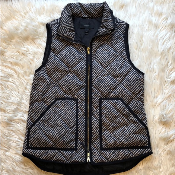 J Crew Excursion Quilted Herringbone puffer vest - Picture 2 of 7